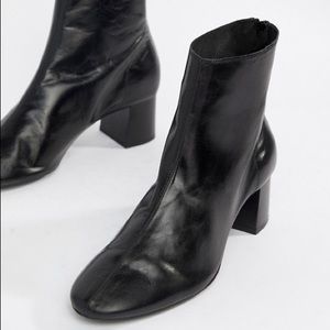 Mango Leather Boots-Size 38